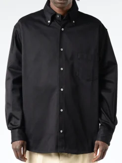 Outlet - Button-Up Overshirt in Black Outerwear