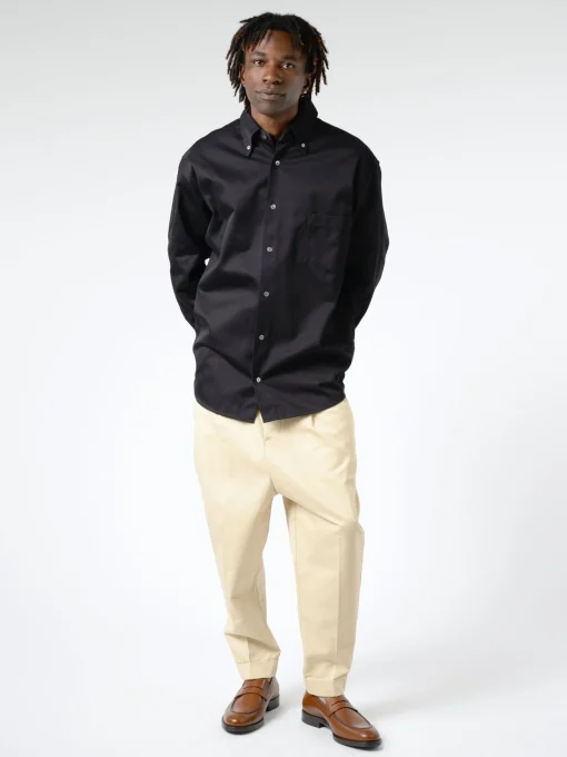 Outlet - Button-Up Overshirt in Black Outerwear