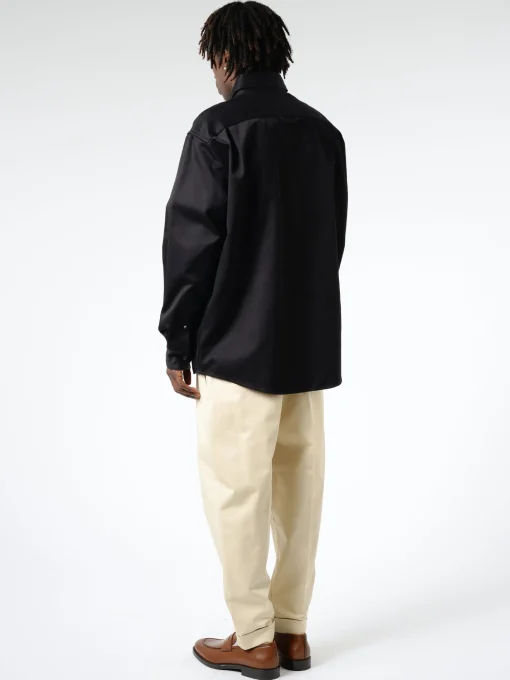 Outlet - Button-Up Overshirt in Black Outerwear