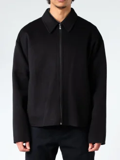 Discount - Doverio Double Wool Zipper Jacket in Outerwear