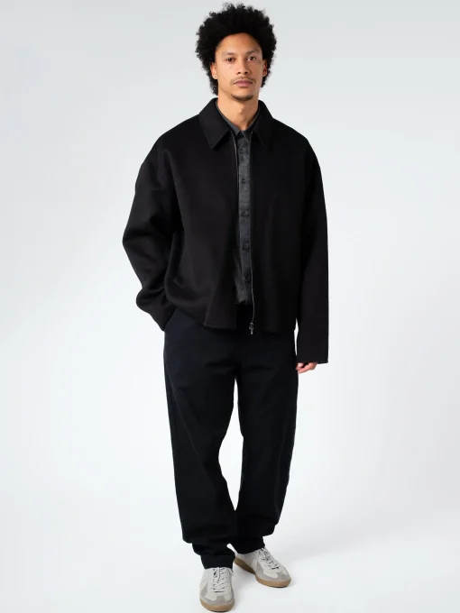 Discount - Doverio Double Wool Zipper Jacket in Outerwear