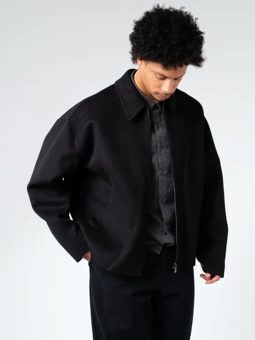 Discount - Doverio Double Wool Zipper Jacket in Outerwear