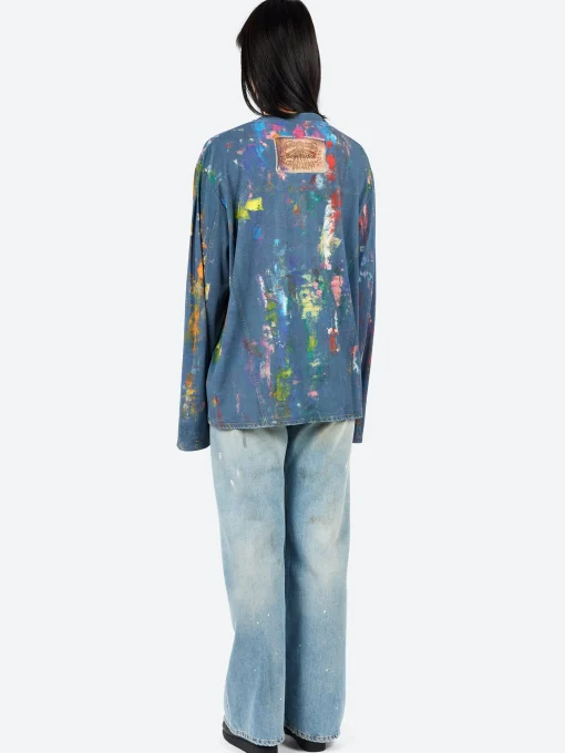 Hot - Edden U Paint T-Shirt in Blue and Multi Women Tops & Blouses | T-Shirts