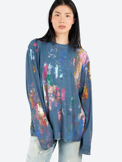 Hot - Edden U Paint T-Shirt in Blue and Multi Women Tops & Blouses | T-Shirts
