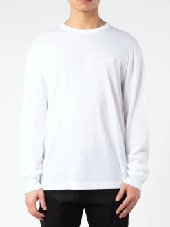 Hot - Eisen X Face Long Sleeve T-Shirt in Optic White Women T-Shirts | Tops & Blouses