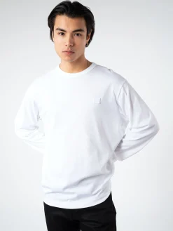 Hot - Eisen X Face Long Sleeve T-Shirt in Optic White Women T-Shirts | Tops & Blouses