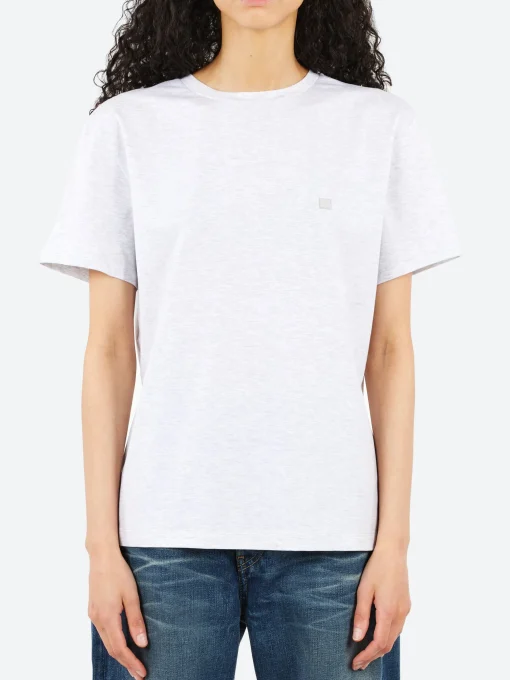 Sale - Eram U Face S/S T-Shirt in Pale Grey Melange Women Tops & Blouses | T-Shirts
