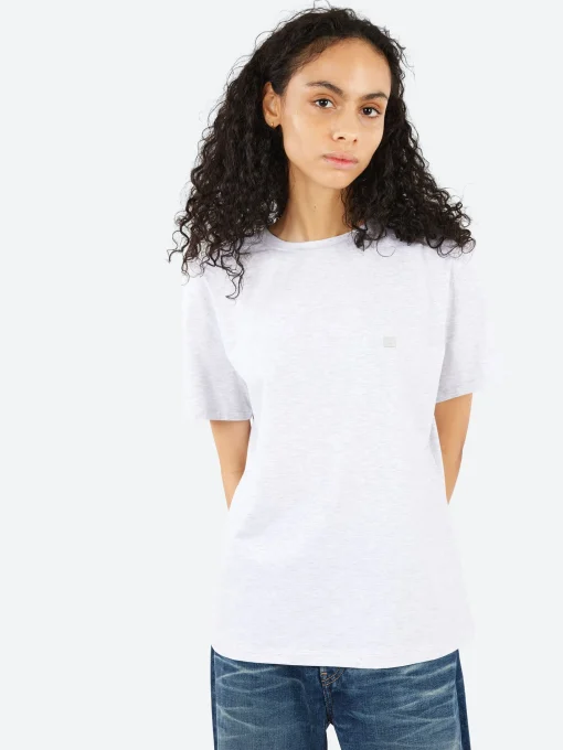 Sale - Eram U Face S/S T-Shirt in Pale Grey Melange Women Tops & Blouses | T-Shirts
