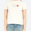 Fashion - Etza Business Card T-Shirt in Pearl Grey Women Tops & Blouses | T-Shirts
