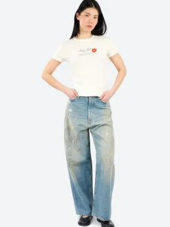 Fashion - Etza Business Card T-Shirt in Pearl Grey Women Tops & Blouses | T-Shirts
