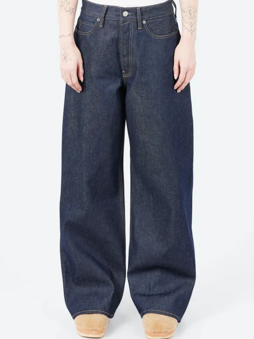 Fashion - 1981F Baggy Fit Jeans in Indigo Blue Women Pants | Overalls & Jumpsuits