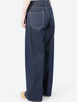Fashion - 1981F Baggy Fit Jeans in Indigo Blue Women Pants | Overalls & Jumpsuits