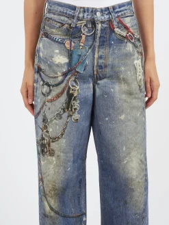 Best - 1981F Baggy Fit Jeans in Mid Blue Women Pants | Overalls & Jumpsuits