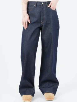 Fashion - 1981F Baggy Fit Jeans in Indigo Blue Women Pants | Overalls & Jumpsuits