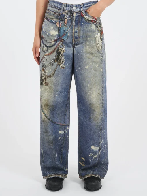Best - 1981F Baggy Fit Jeans in Mid Blue Women Pants | Overalls & Jumpsuits