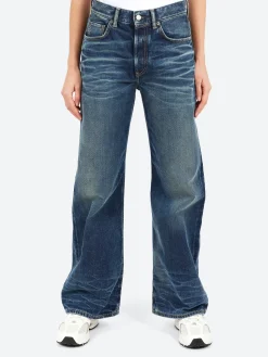 Clearance - 2021F Loose Fit Jeans in Mid Blue Women Pants | Denim