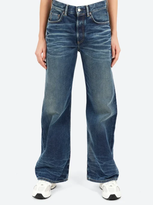 Clearance - 2021F Loose Fit Jeans in Mid Blue Women Pants | Denim