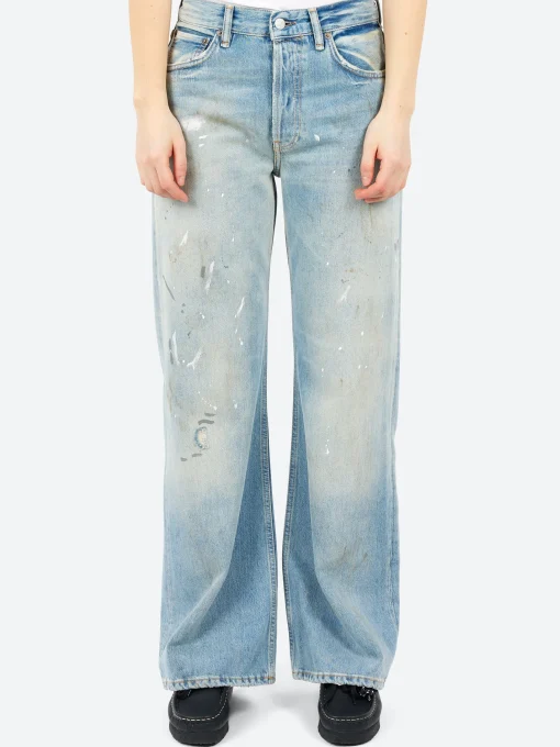 Fashion - 2021F Loose Fit Jeans in Light Blue Women Pants | Denim