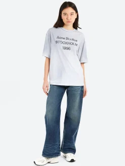 Clearance - 2021F Loose Fit Jeans in Mid Blue Women Pants | Denim