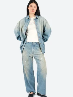 Fashion - 2021F Loose Fit Jeans in Light Blue Women Pants | Denim