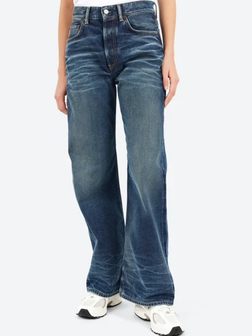 Clearance - 2021F Loose Fit Jeans in Mid Blue Women Pants | Denim