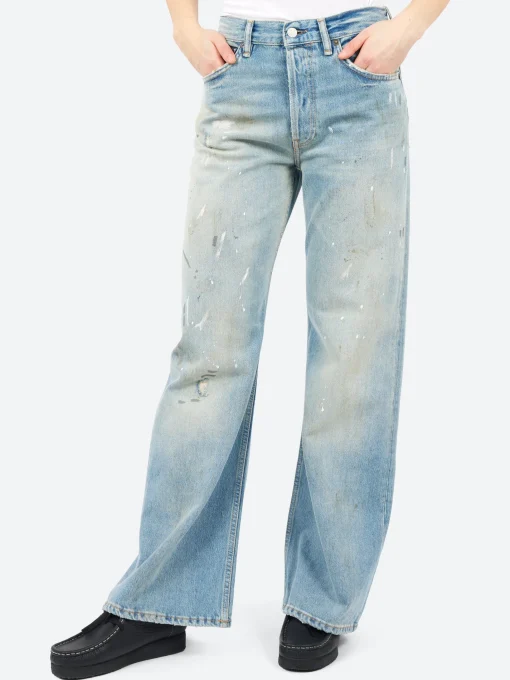 Fashion - 2021F Loose Fit Jeans in Light Blue Women Pants | Denim