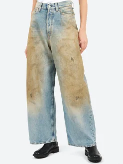 Best - 2023F Super Baggy Fit Jeans in Mid Blue Women Pants | Denim