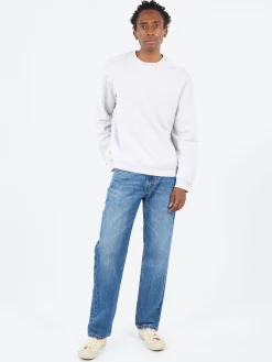 Clearance - Faihra U Face Crew Neck Sweatshirt in Pale Grey Sweatshirts