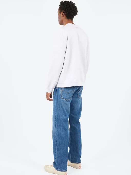 Clearance - Faihra U Face Crew Neck Sweatshirt in Pale Grey Sweatshirts