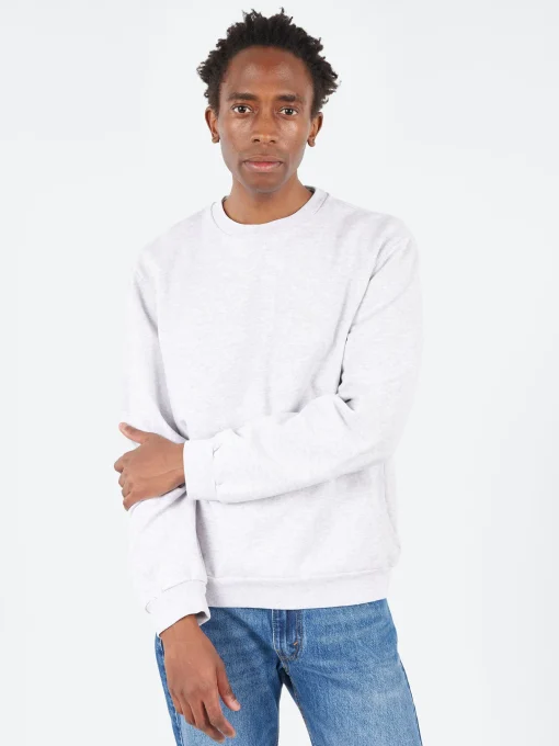 Clearance - Faihra U Face Crew Neck Sweatshirt in Pale Grey Sweatshirts