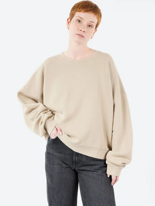 Clearance - Fester U Vintage Sweatshirt in Concrete Grey Camo Women Tops & Blouses | Sweatshirts