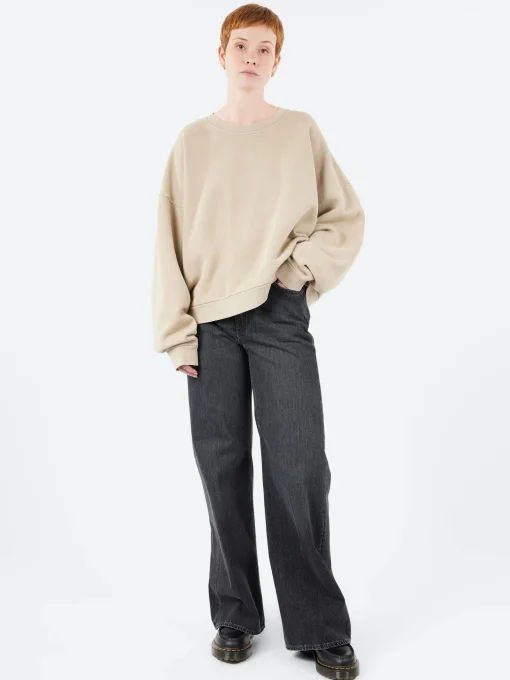 Clearance - Fester U Vintage Sweatshirt in Concrete Grey Camo Women Tops & Blouses | Sweatshirts