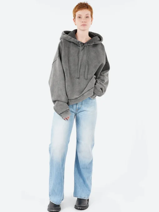 Fashion - Fester Vintage Hooded Sweater in Faded Black Women Tops & Blouses | Sweatshirts