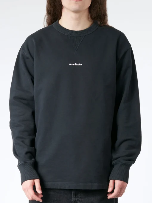 Sale - Fin Stamp Logo Sweatshirt in Black Sweatshirts