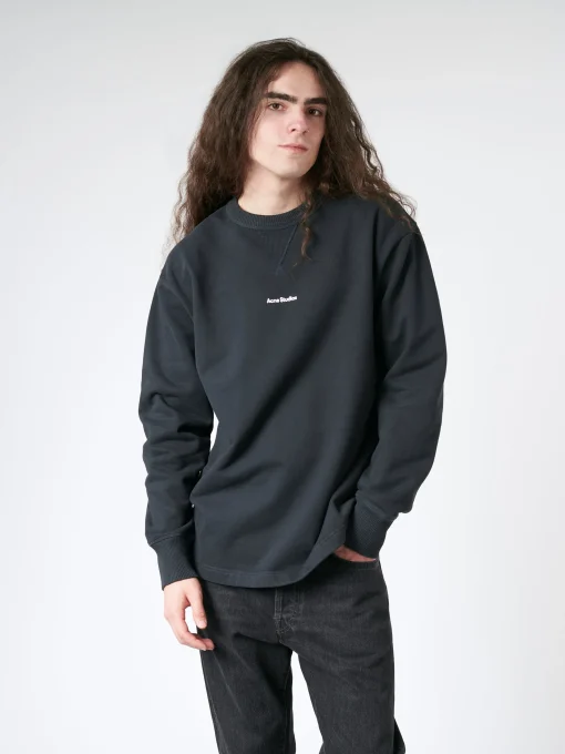 Sale - Fin Stamp Logo Sweatshirt in Black Sweatshirts