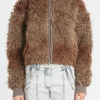 Fashion - Freya Faux Fur Jacket in Mud Brown Women Outerwear