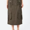 Hot - Ilanta Tech Cargo Skirt in Dark Grey Women Skirts