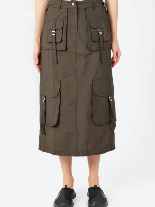 Hot - Ilanta Tech Cargo Skirt in Dark Grey Women Skirts