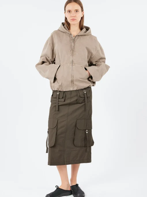 Hot - Ilanta Tech Cargo Skirt in Dark Grey Women Skirts