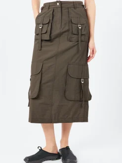 Hot - Ilanta Tech Cargo Skirt in Dark Grey Women Skirts