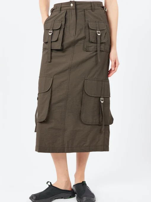 Hot - Ilanta Tech Cargo Skirt in Dark Grey Women Skirts