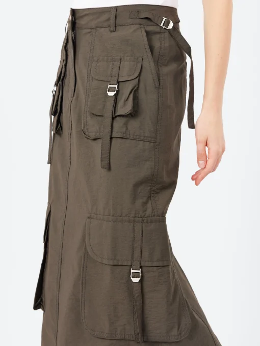 Hot - Ilanta Tech Cargo Skirt in Dark Grey Women Skirts