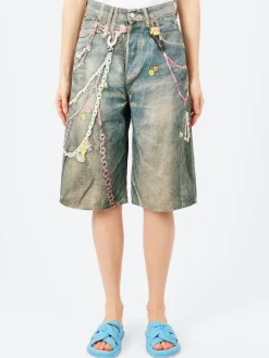 Discount - Judda Denim Shorts in Mid Blue Shorts | Denim