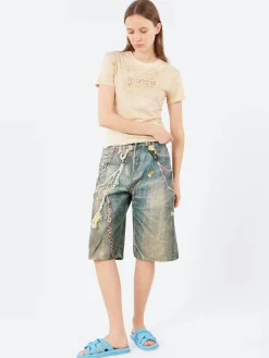 Discount - Judda Denim Shorts in Mid Blue Shorts | Denim