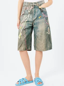 Discount - Judda Denim Shorts in Mid Blue Shorts | Denim