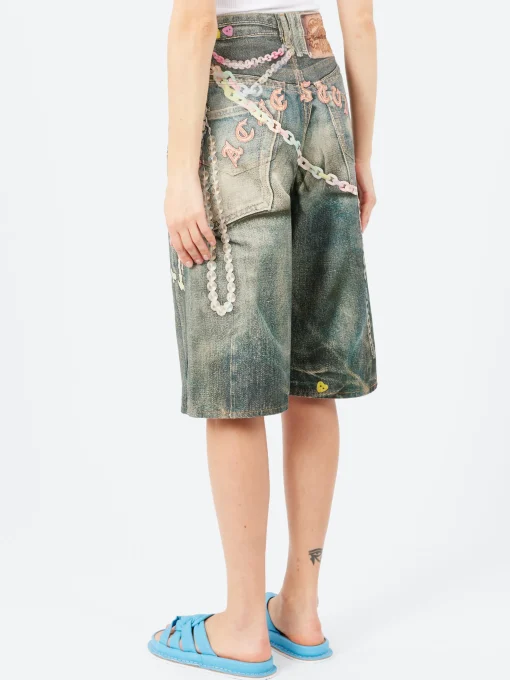 Discount - Judda Denim Shorts in Mid Blue Shorts | Denim
