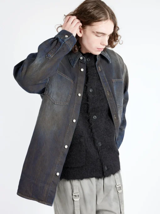 Sale - Karto U Darkside Denim Shirt in Dark Blue Button-Ups