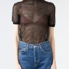 Sale - Kemon Sheer Knit T-Shirt in Women Tops & Blouses | T-Shirts