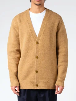 Outlet - Korval New Cardigan in Camel Brown Knitwear