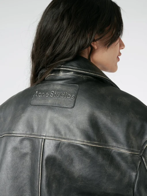 Sale - Lilket Sanded Leather Biker Jacket in Women Outerwear